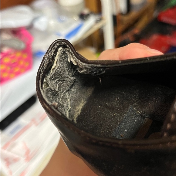 VINTAGE 90S Y2K LEI BROWN CHUNKY LEATHER PLATFORM SHOES 6.5 WOMENS - Picture 10 of 10